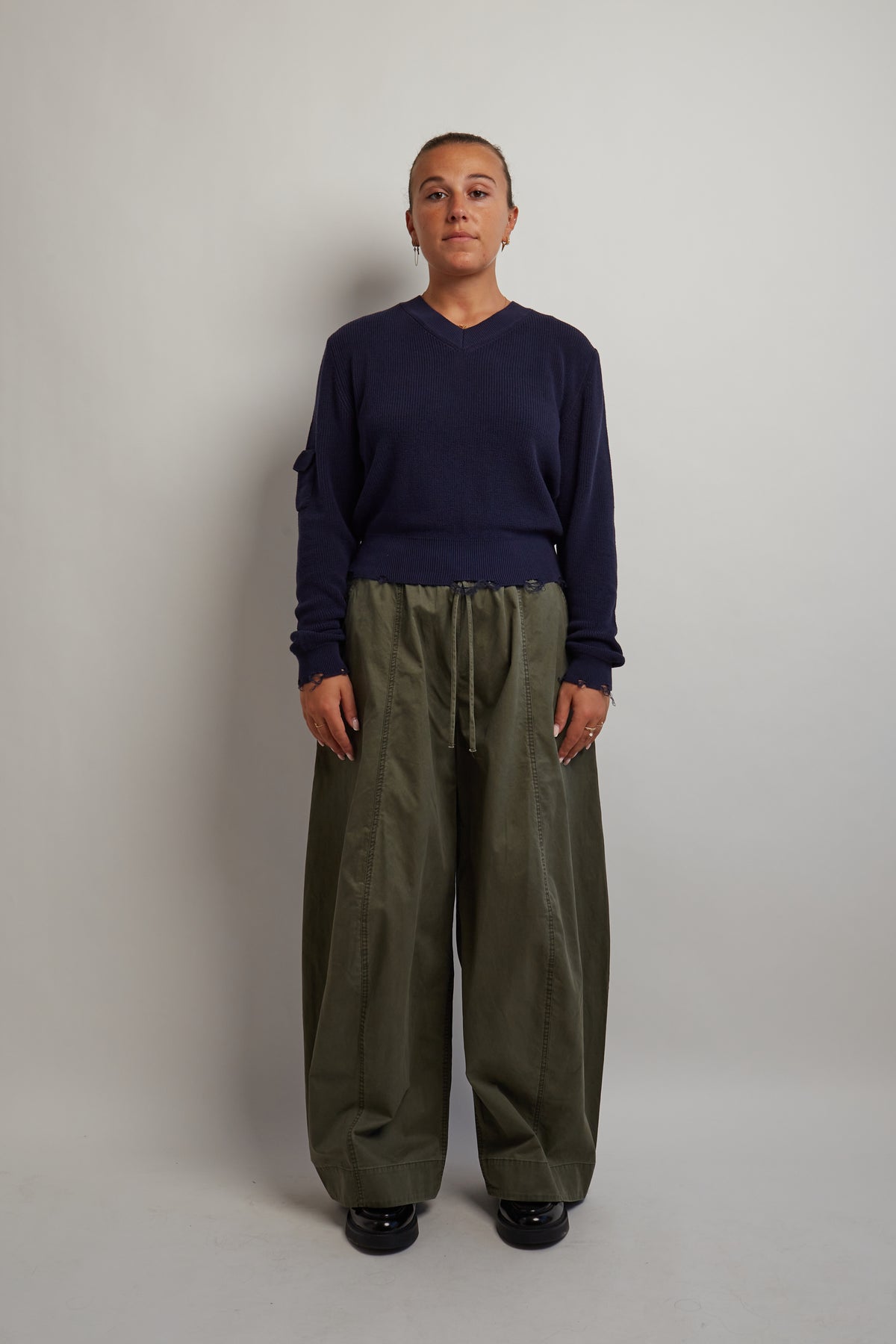 Khaki Loose Fitted Pants