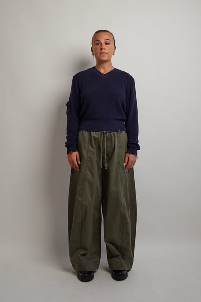 Khaki Loose Fitted Pants