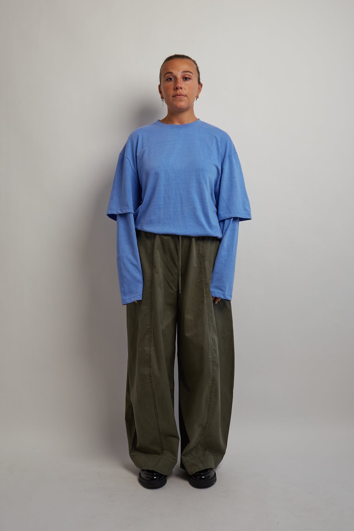 Khaki Loose Fitted Pants