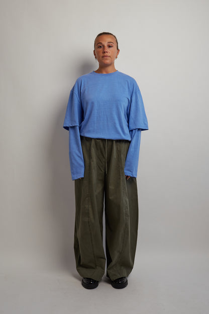 Khaki Loose Fitted Pants
