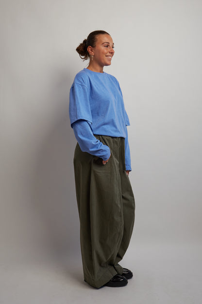 Steel Blue Layered Long Sleeve
