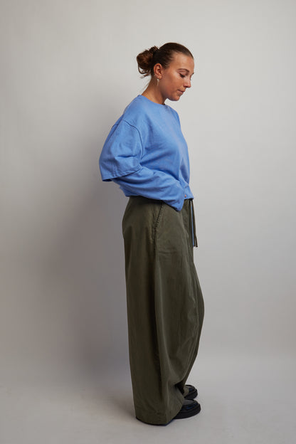 Khaki Loose Fitted Pants