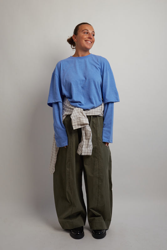 Steel Blue Layered Long Sleeve