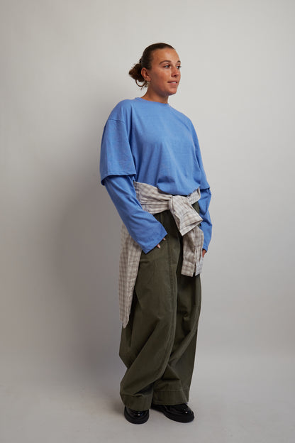 Steel Blue Layered Long Sleeve