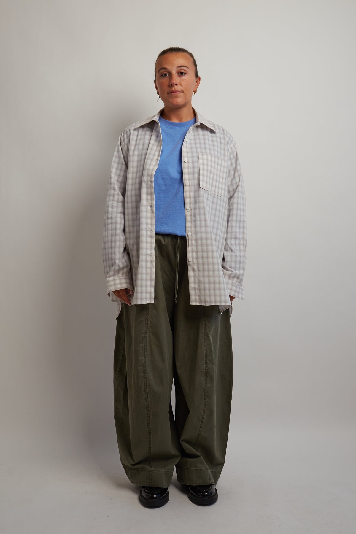 Ivory Checkered Shirt