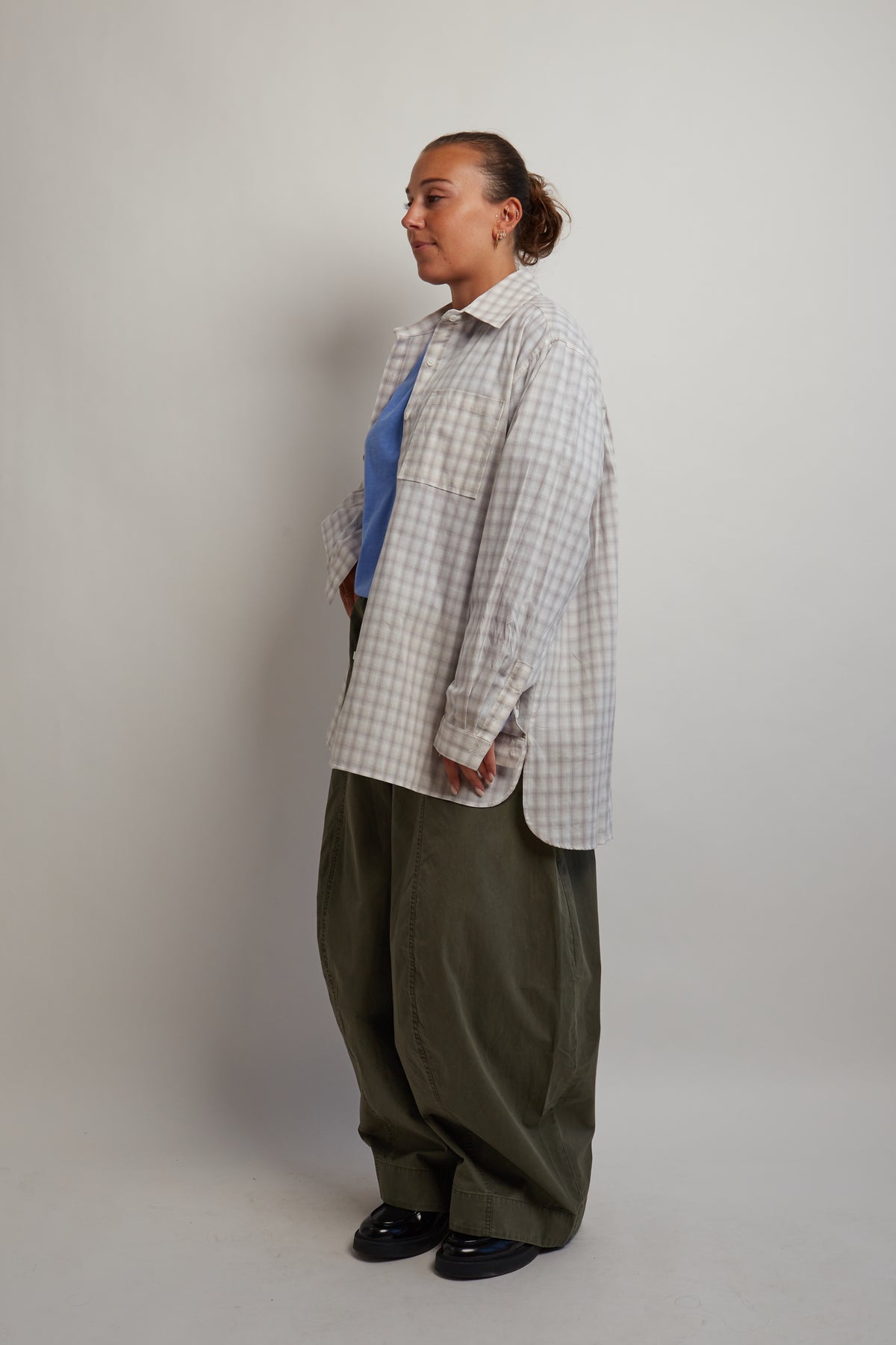 Ivory Checkered Shirt