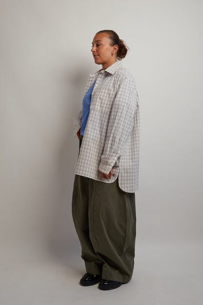 Ivory Checkered Shirt
