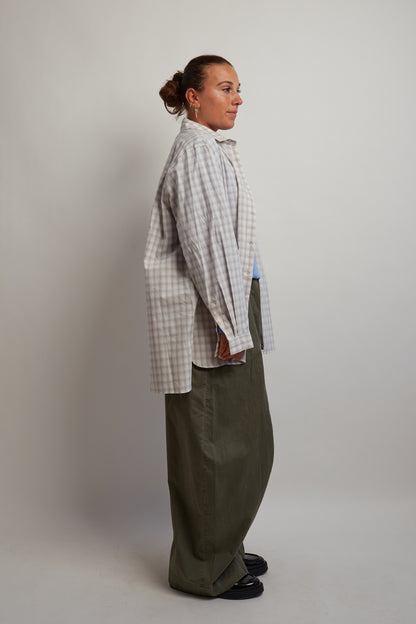 Ivory Checkered Shirt