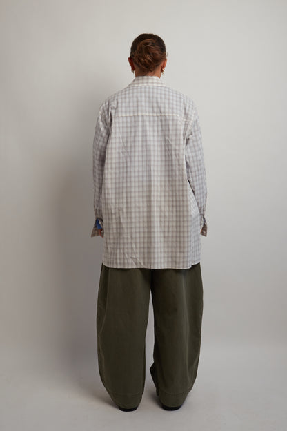 Ivory Checkered Shirt