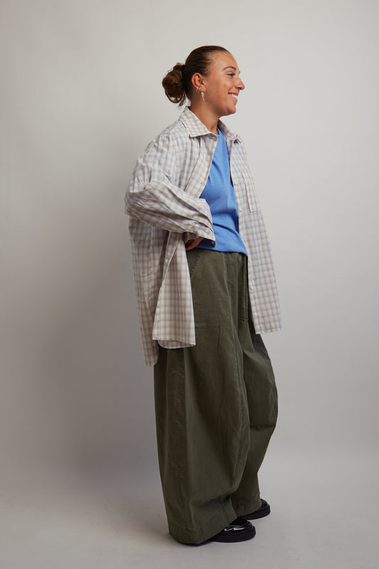 Ivory Checkered Shirt