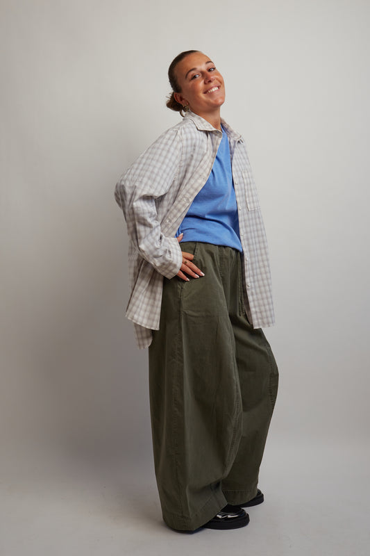 Ivory Checkered Shirt