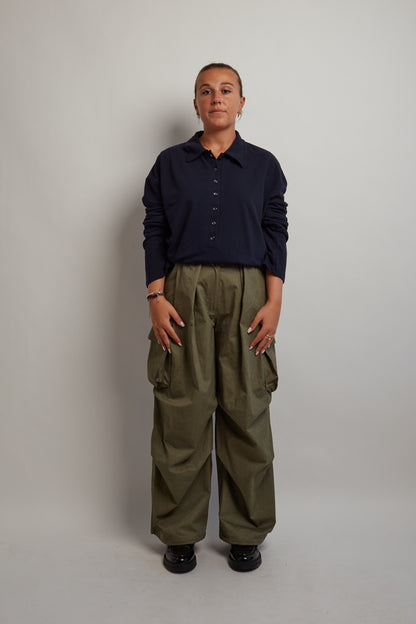 Khaki Detailed Cargo Pants