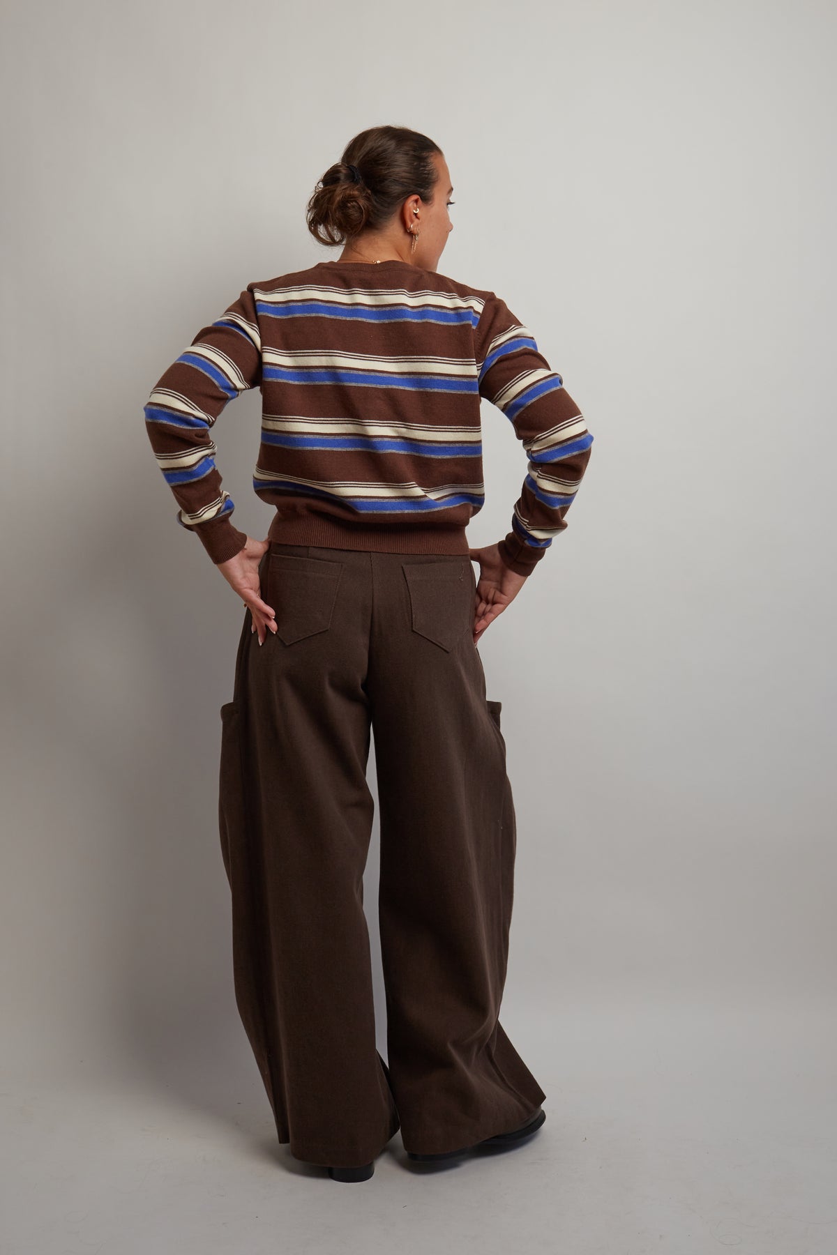 Brown Belted Cargo Pants