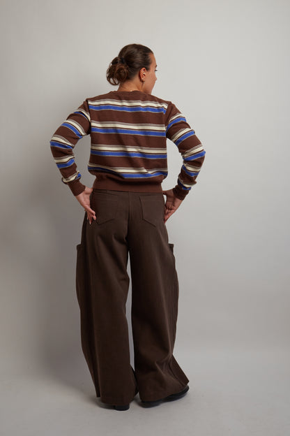Brown Belted Cargo Pants