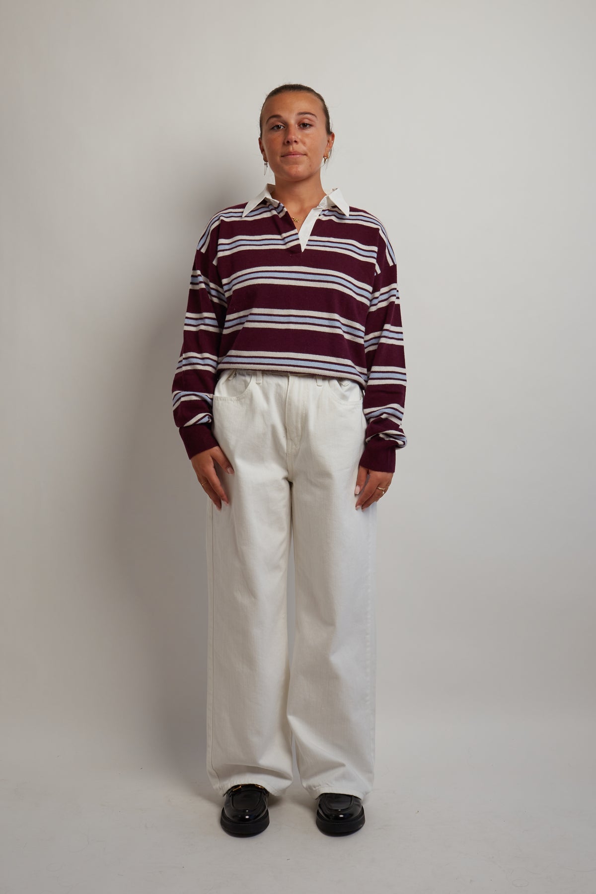 Ivory Baggy Resizable Jeans