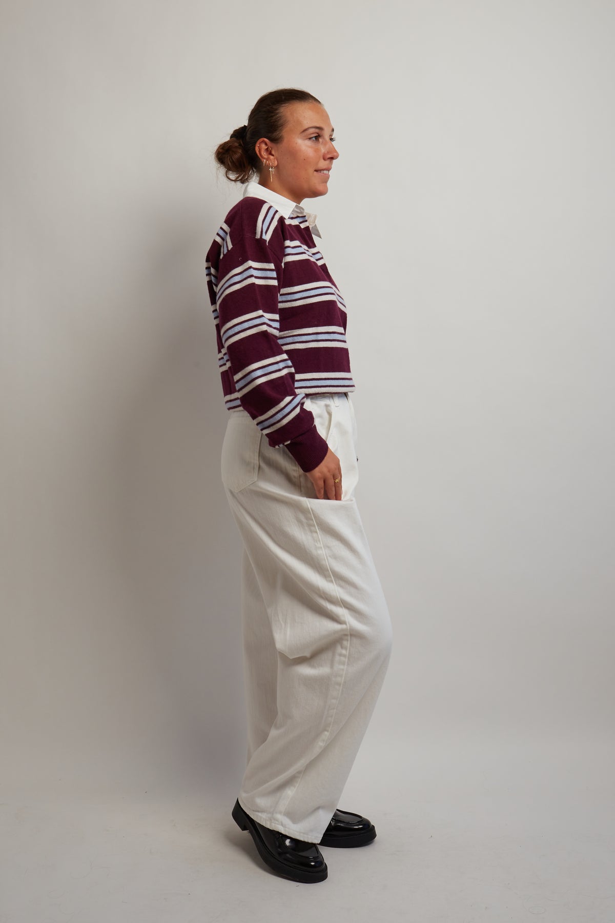 Ivory Baggy Resizable Jeans