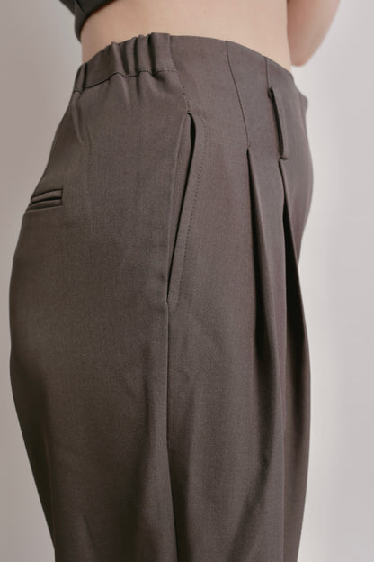Charcoal Pleated Pants