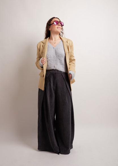 Camel Suede Look Blazer