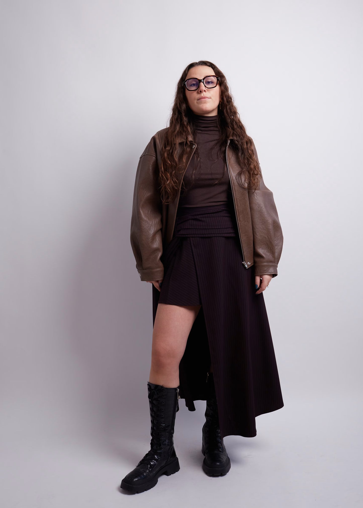 Long Burgundy Skirt With Split