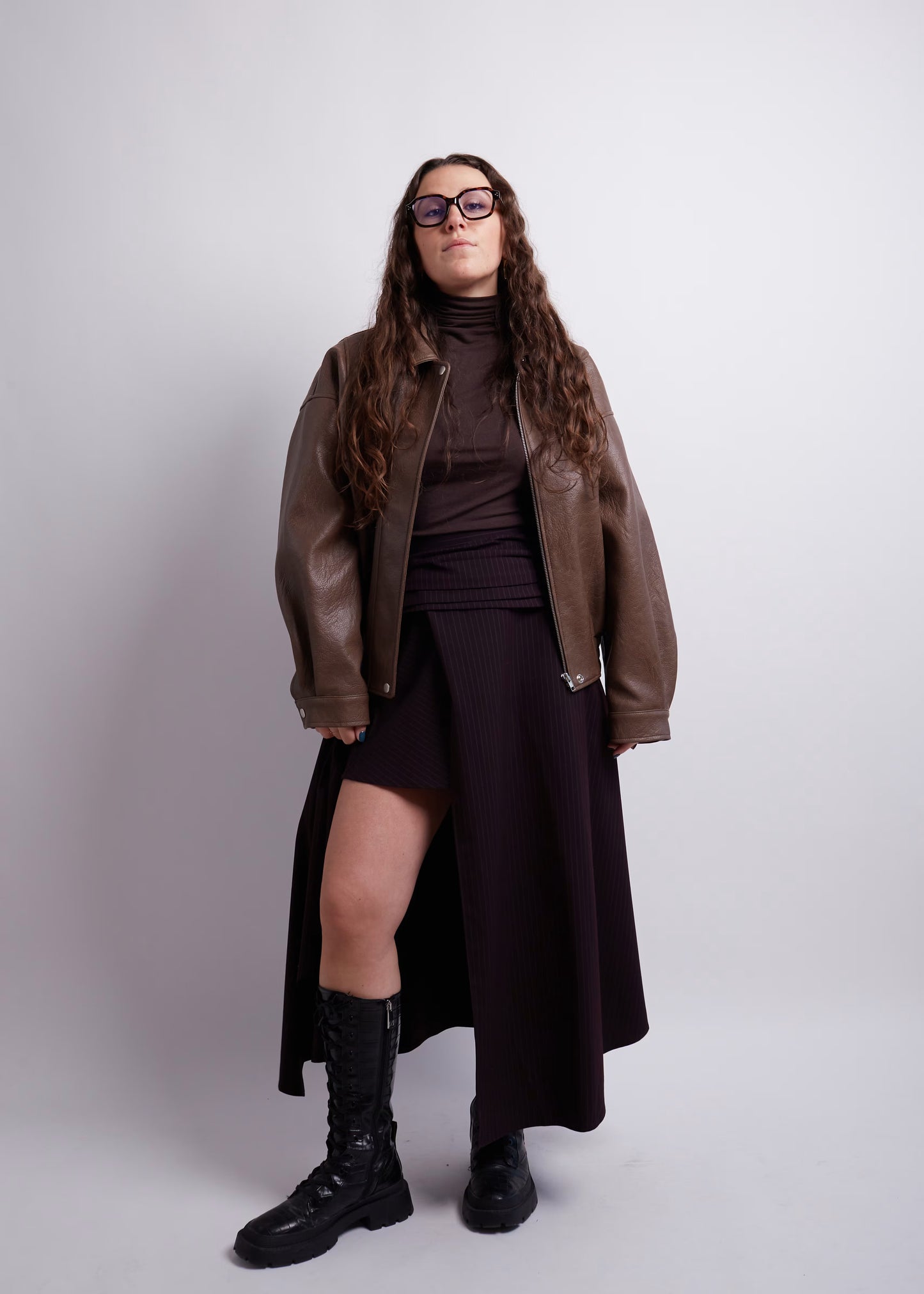 Long Burgundy Skirt With Split