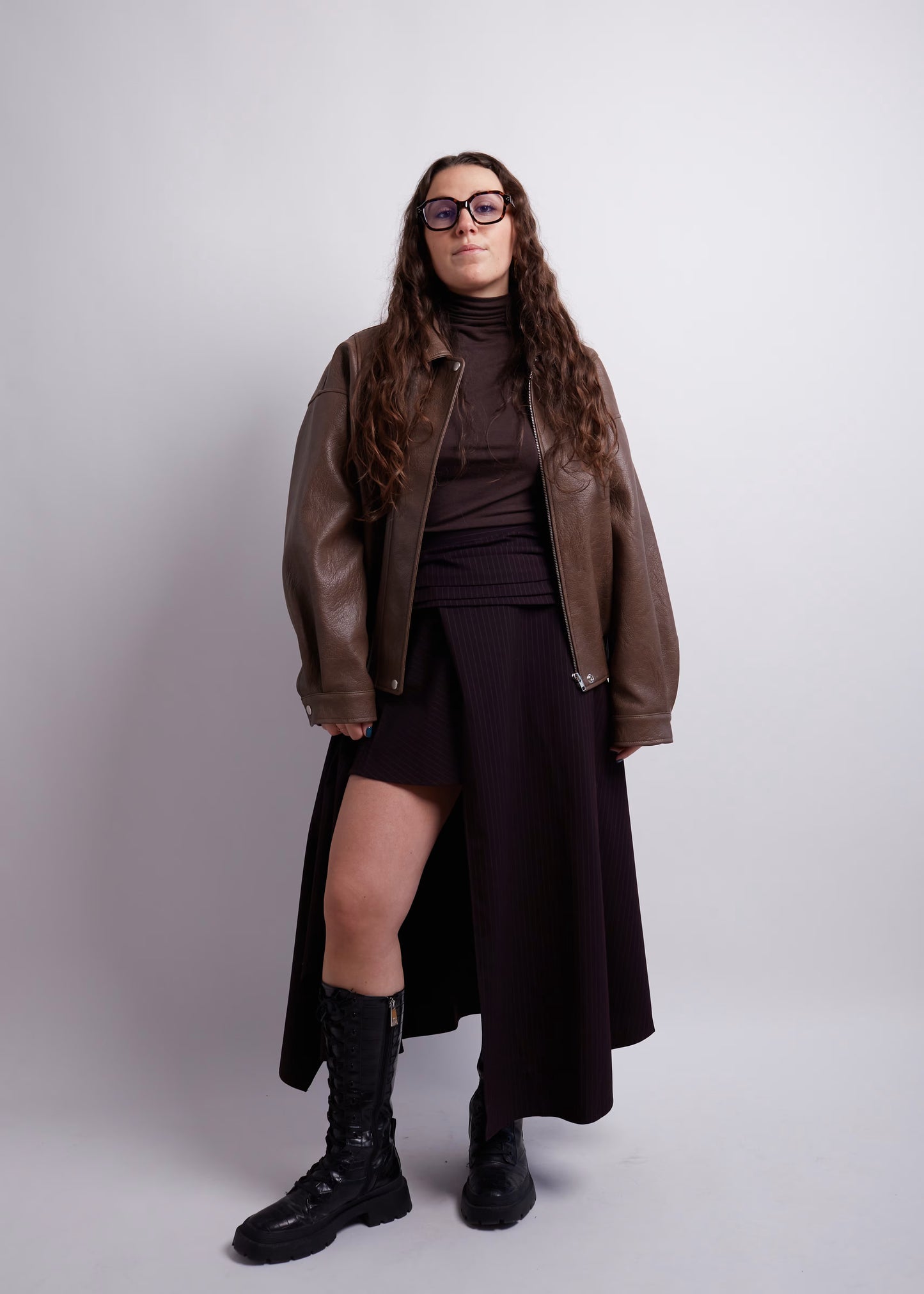 Long Burgundy Skirt With Split