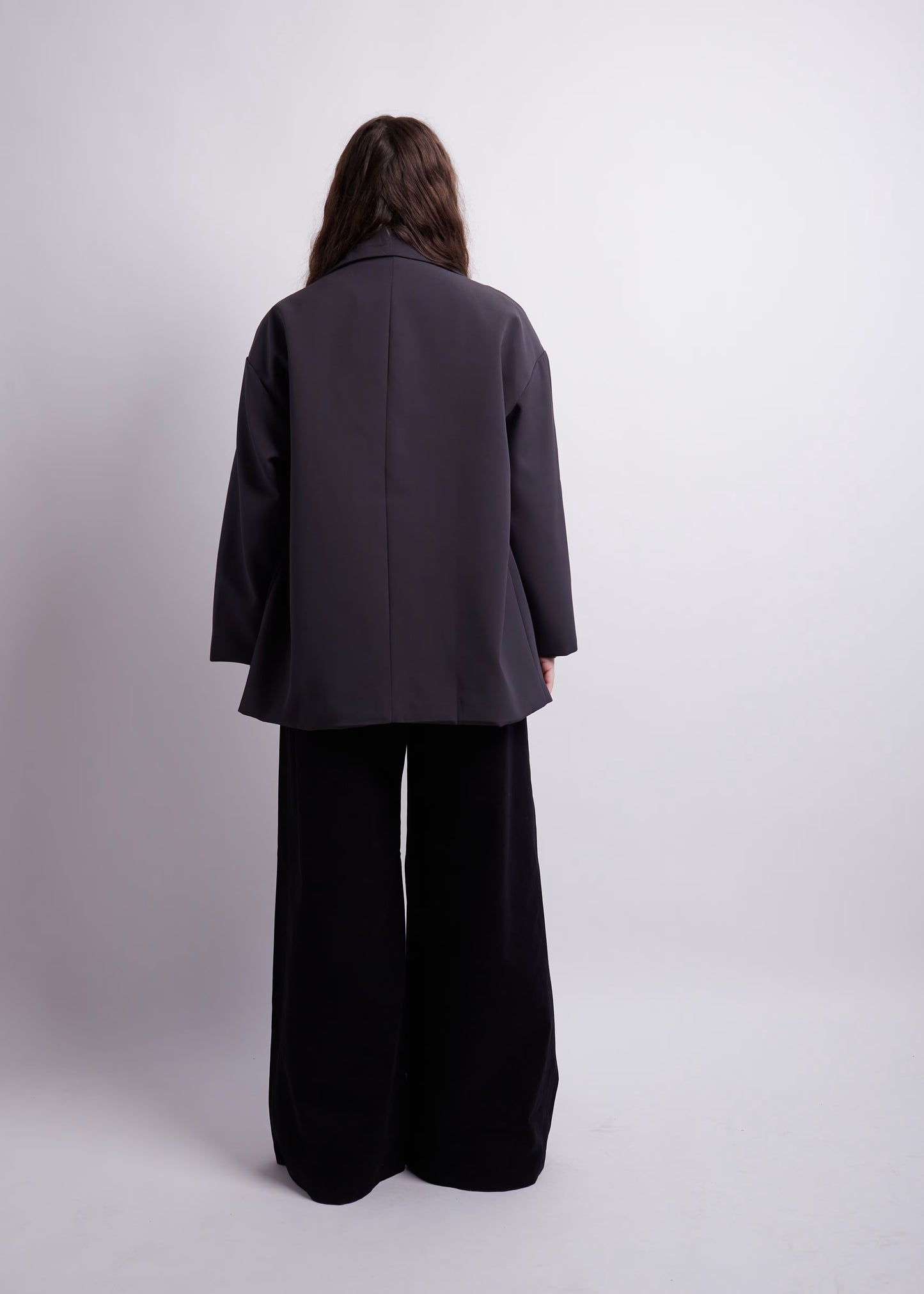 Oversized Blazer in Grey and Brown