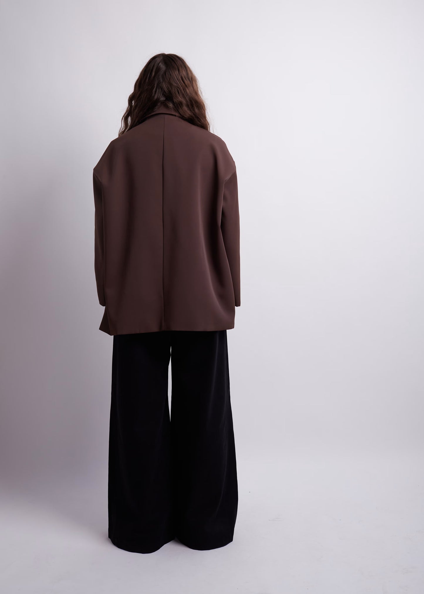 Oversized Blazer in Grey and Brown