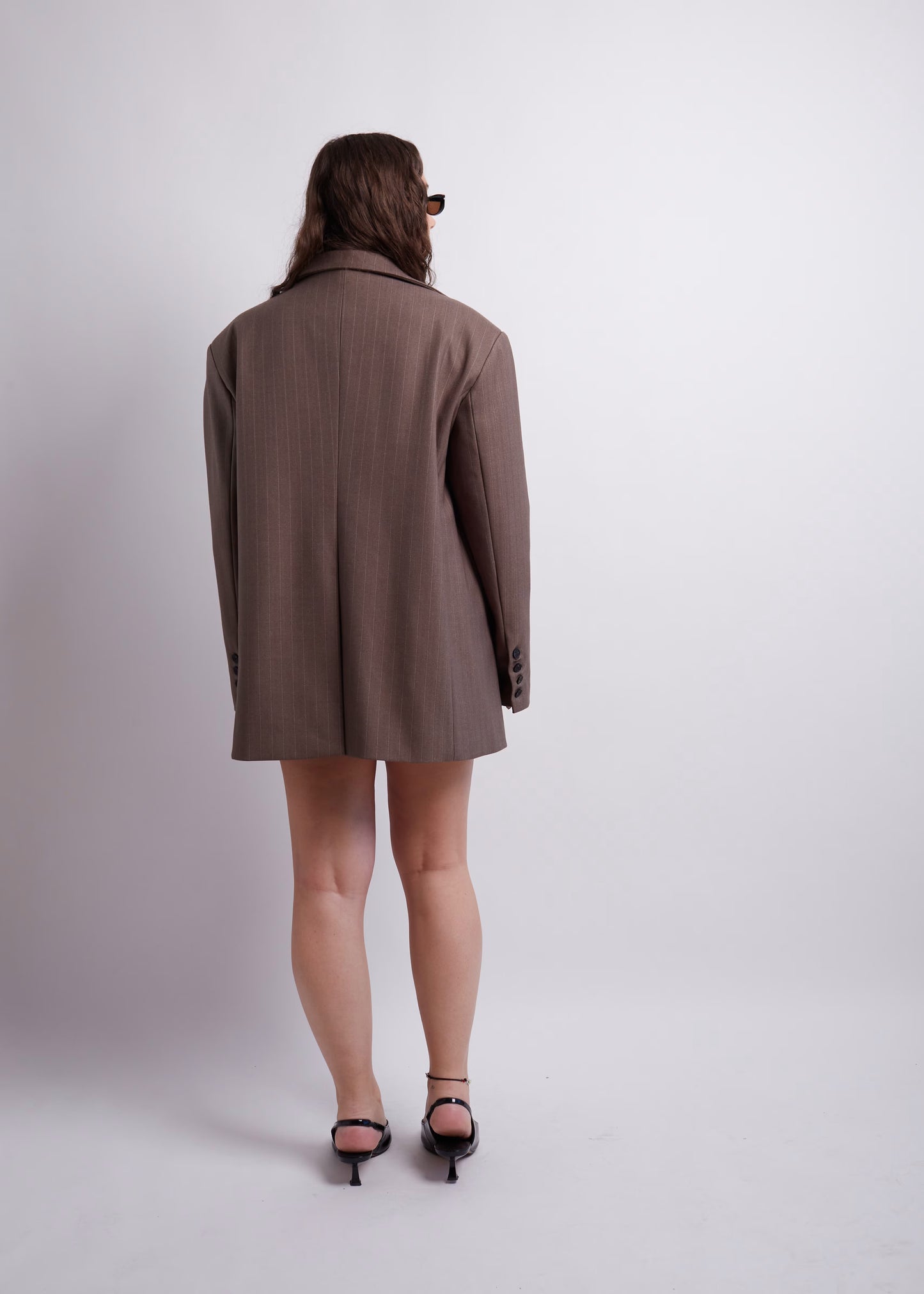 Brown Pinstripe Blazer