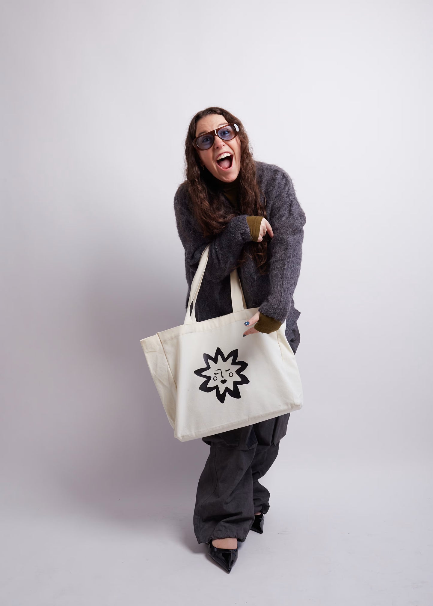 Charcoal Alpaca Cardigan