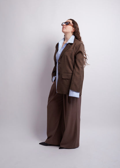 Dark Brown Distressed Blazer