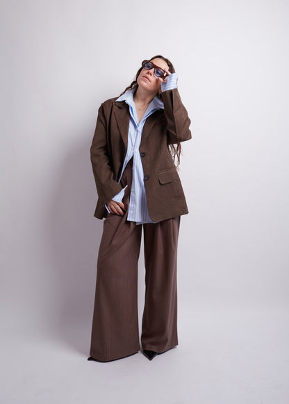 Dark Brown Distressed Blazer