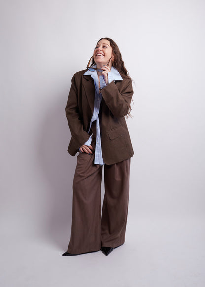 Dark Brown Distressed Blazer