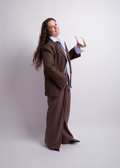 Dark Brown Distressed Blazer