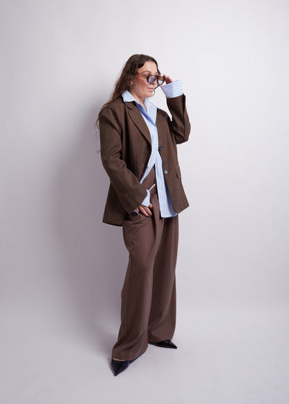 Dark Brown Distressed Blazer