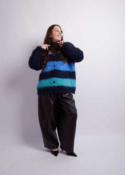 Multi Colored Fuzzy Cardigan