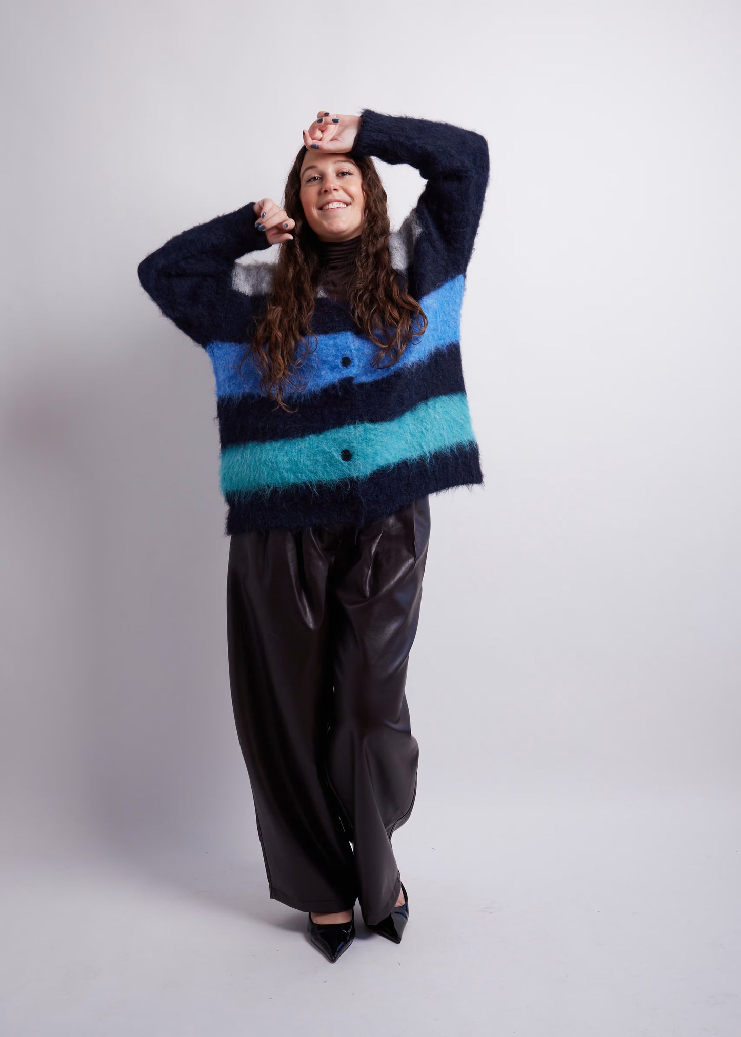 Multi Colored Fuzzy Cardigan