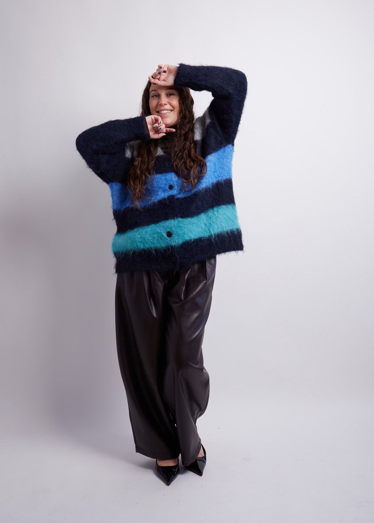 Multi Colored Fuzzy Cardigan