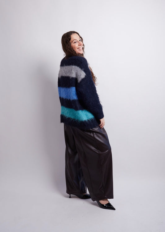 Multi Colored Fuzzy Cardigan