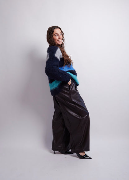 Multi Colored Fuzzy Cardigan