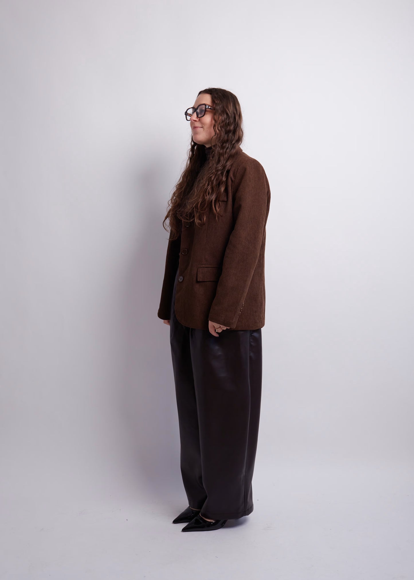 Dark Brown Corduroy Blazer