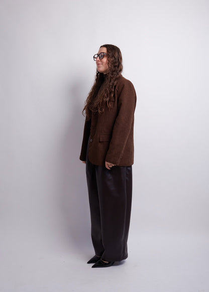 Dark Brown Corduroy Blazer