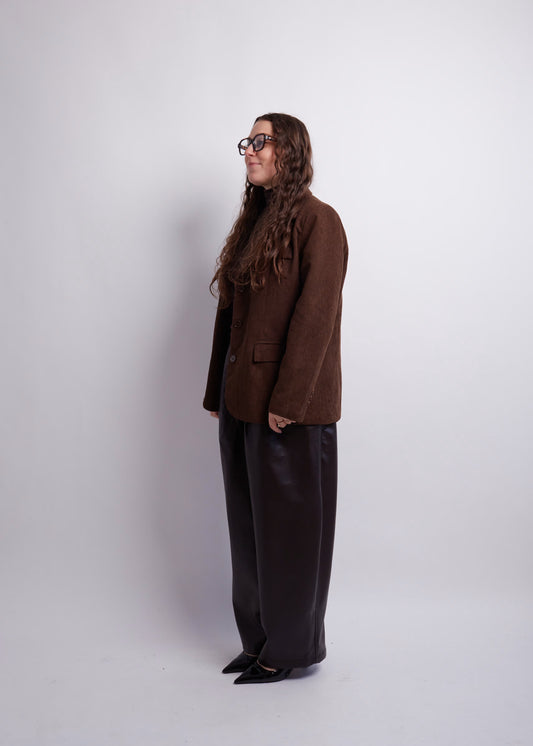 Dark Brown Corduroy Blazer