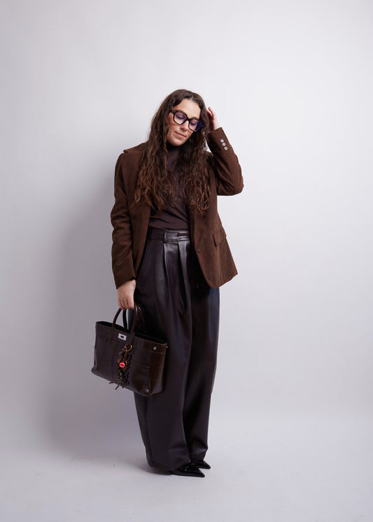 Dark Brown Corduroy Blazer