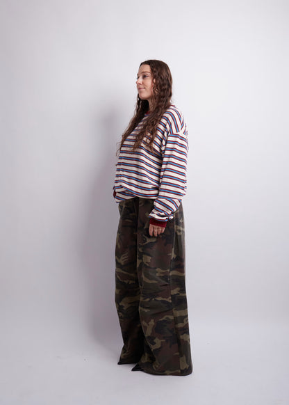 Red and Blue Striped T-shirt