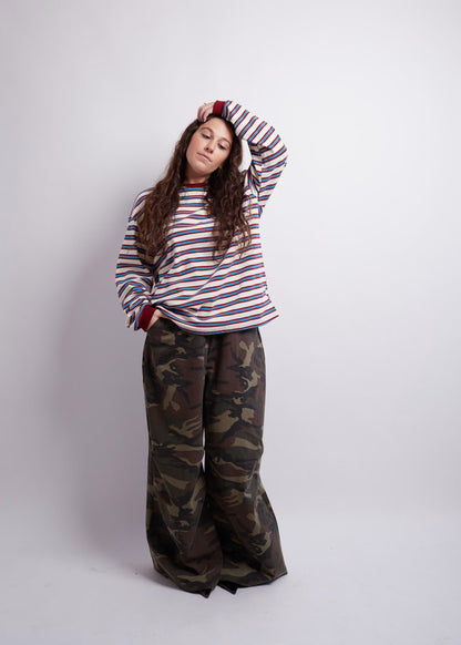 Red and Blue Striped T-shirt