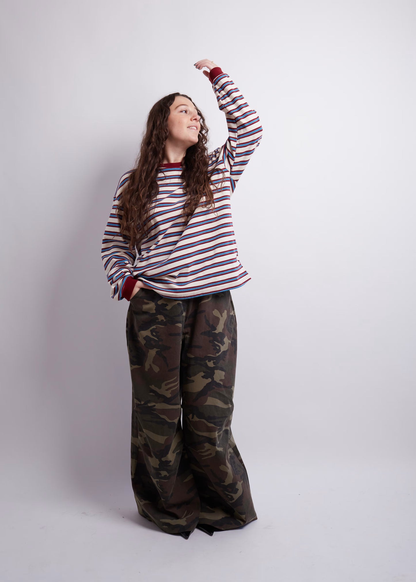 Red and Blue Striped T-shirt