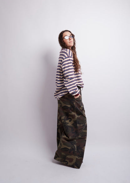 Red and Blue Striped T-shirt