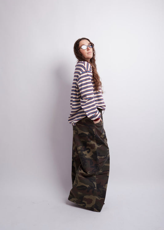 Red and Blue Striped T-shirt