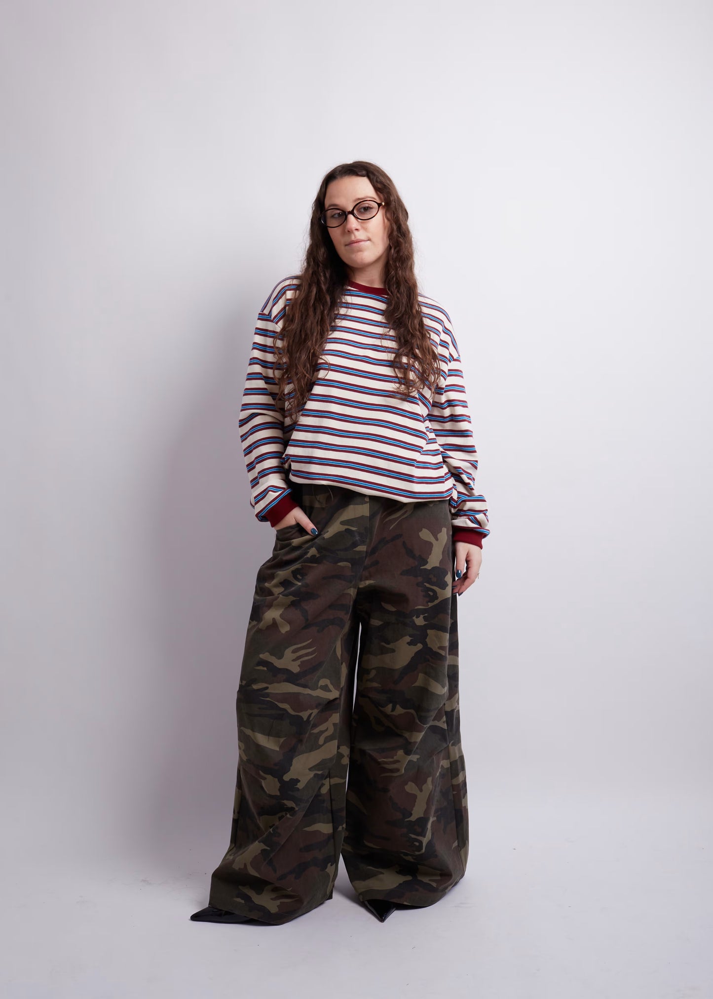 Red and Blue Striped T-shirt