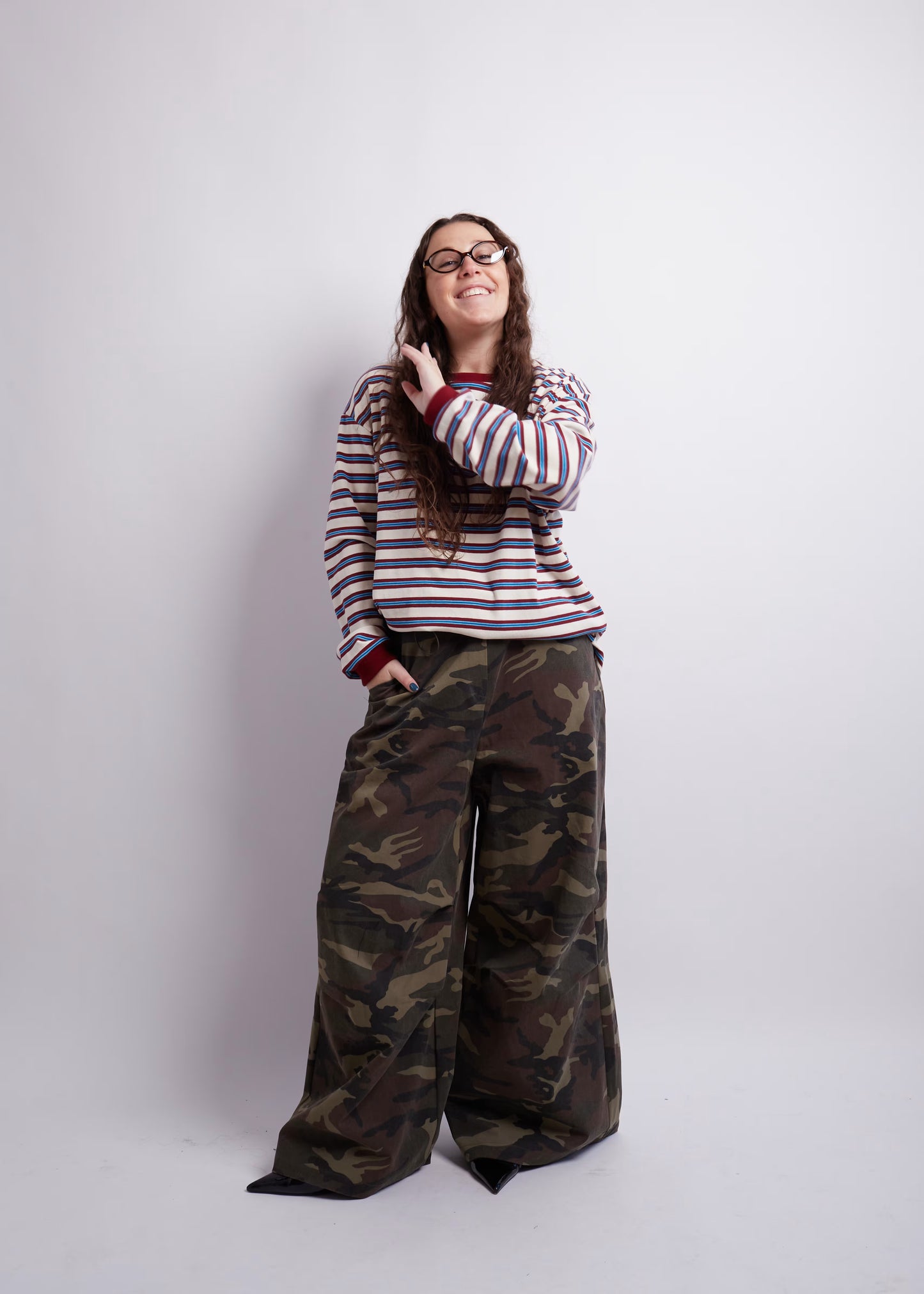 Red and Blue Striped T-shirt